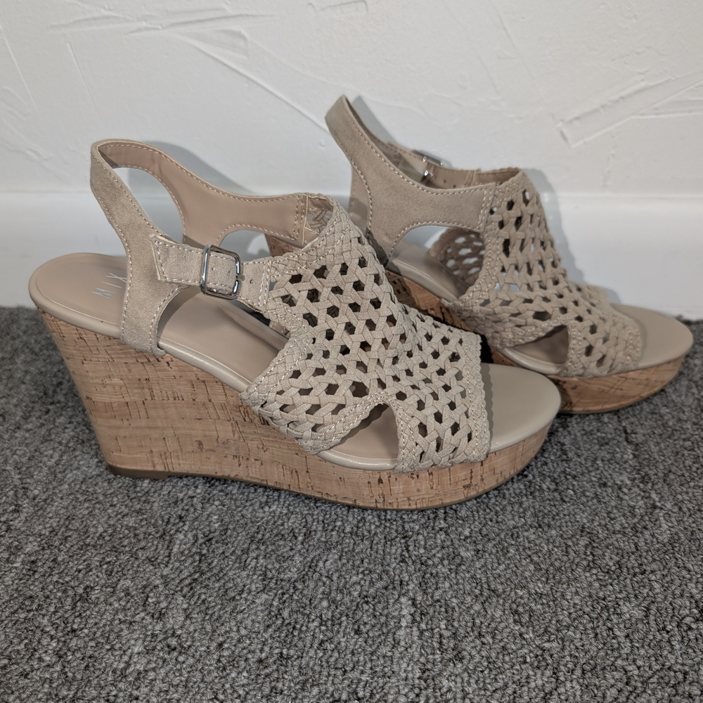 Mix No. 6 Tan Espadrille Wedge Sandals